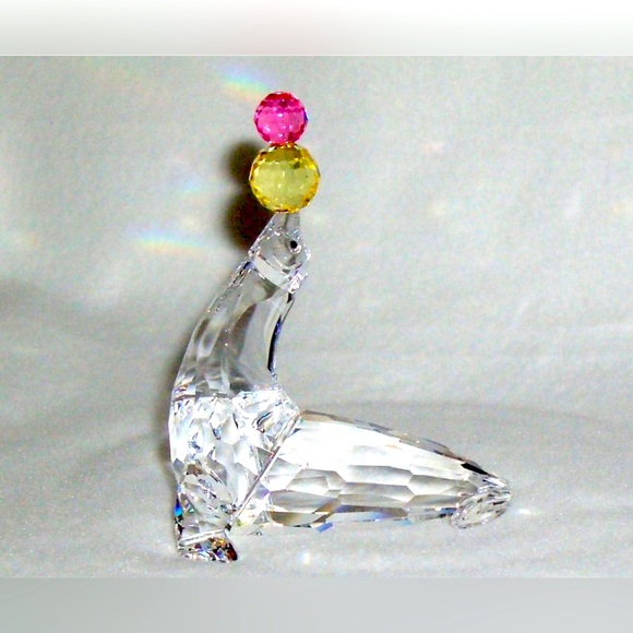 Swarovski Other - Swarovski Crystal Seal With Juggling Balls FigurineVintage